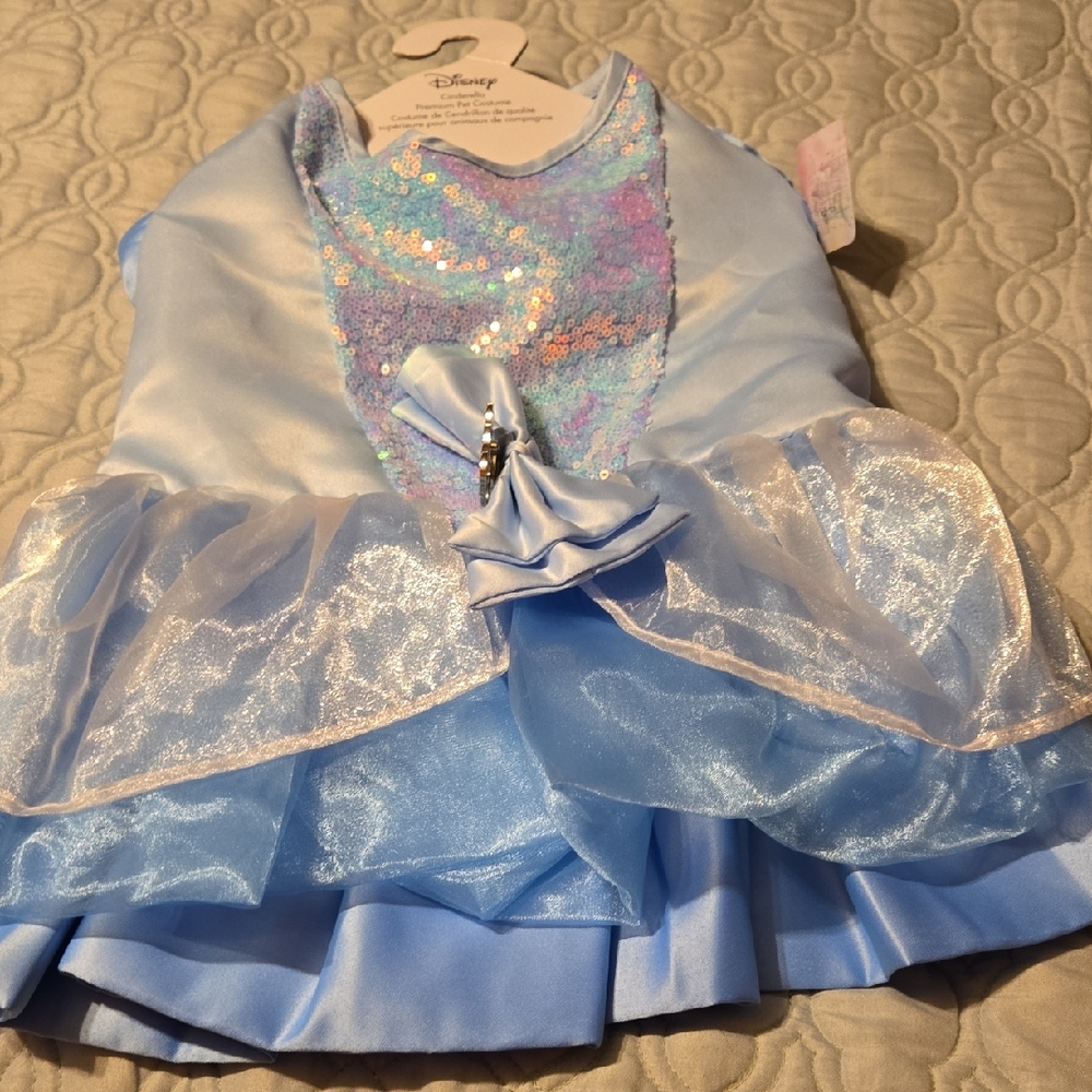 Disney Cinderella  Sparkling Blue Sequin Dress for Pets